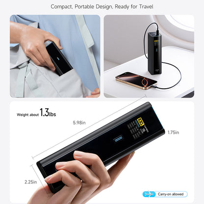Cuktech Powerbank PB200U, 20000 mAh, 210 W, QC + PD, 1 × USB-A – 2 × USB-C, Weiß CKPB200UGLGR
