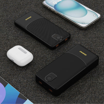 Externer Akku Dudao K10, 10000mAh, 12W, 2 x USB-A, Schwarz