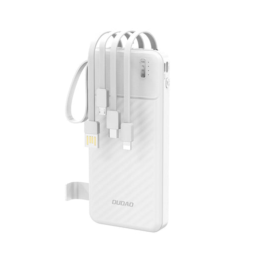 Externer Akku Dudao K11, 10000mAh, 10W, 1 x Lightning - 1 x microUSB - 1 x USB-A - 1 x USB-C, Weiß