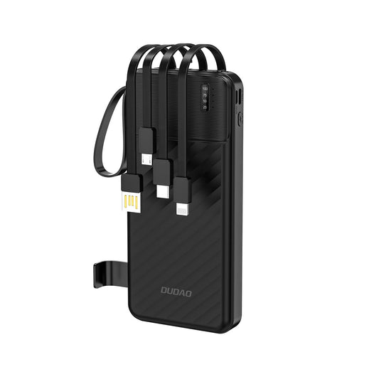 Externe Batterij Dudao K11, 10000mAh, 10W, 1 x Lightning - 1 x microUSB - 1 x USB-A - 1 x USB-C, Zwart