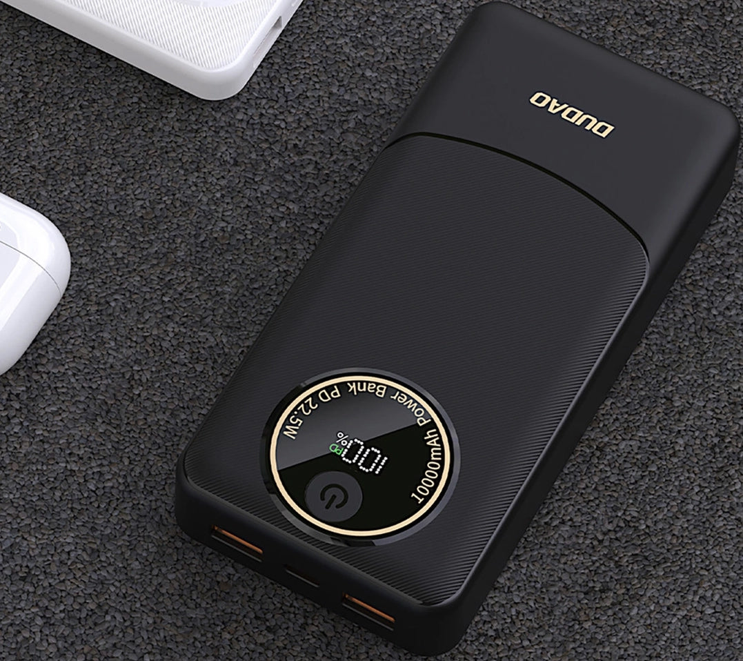 Externe Batterij Dudao K12Pro, 20000mAh, 22.5W, QC + PD, 1 x USB-C - 2 x USB-A, Zwart