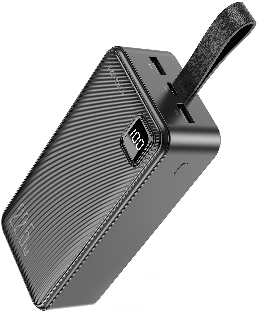 Forever TB-300XL powerbank, 30000 mAh, 22,5 W, QC + PD, 1 x USB-C - 2 x USB-A, zwart