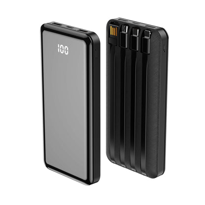 Externe Batterij Forever TB-411, 10000mAh, 10W, 1 x Lightning - 1 x microUSB - 1 x USB-C - 2 x USB-A, Zwart