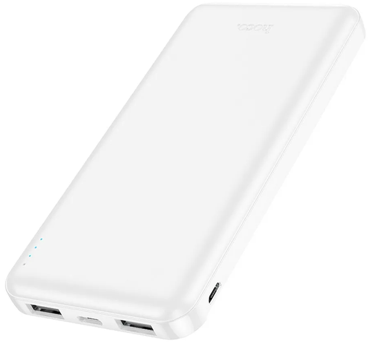 Batterie Externe HOCO J100, 10000mAh, 10W, 2 x USB-A, Blanche