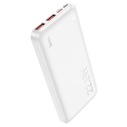 Batterie Externe HOCO J101, 10000mAh, 22.5W, QC + PD, 1 x USB-C - 2 x USB-A, Blanche