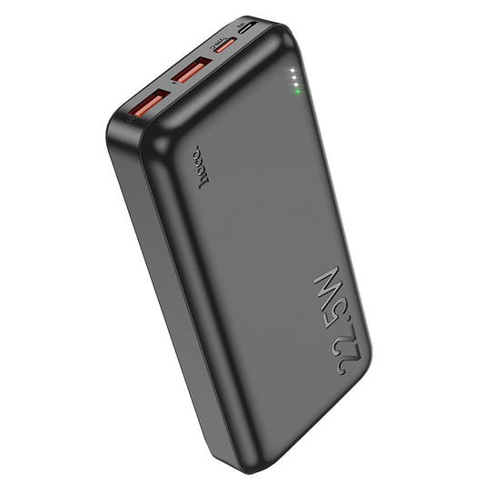 Externe batterij HOCO J101A, 20000mAh, 22,5W, QC + PD, 1 x USB-C - 2 x USB-A, Zwart