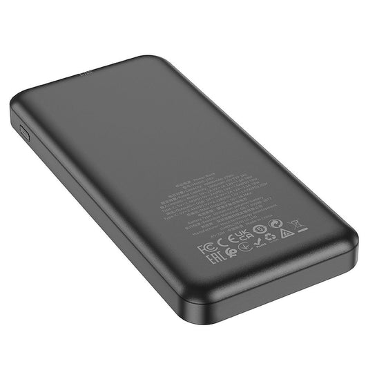 Externe batterij HOCO J102, 10000mAh, 20W, QC + PD, 1 x USB-A - 1 x USB-C, Zwart
