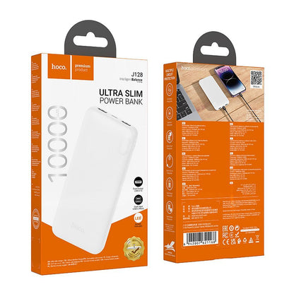 Externe batterij HOCO J128, 10000mAh, 10W, 2 x USB-A, Wit