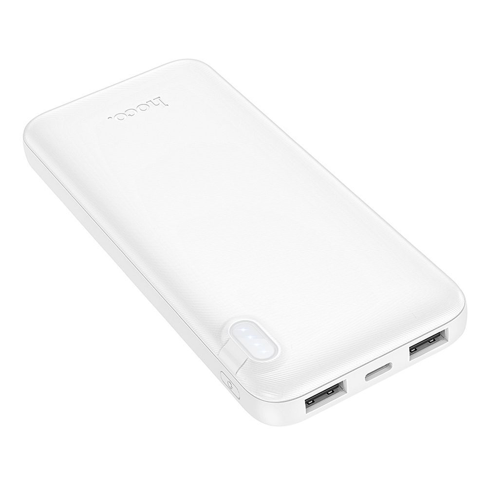 Externe batterij HOCO J128, 10000mAh, 10W, 2 x USB-A, Wit