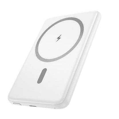 Draadloze Externe Batterij HOCO J140A, 5000mAh, 20W, PD + QI, 1 x USB-C, Wit