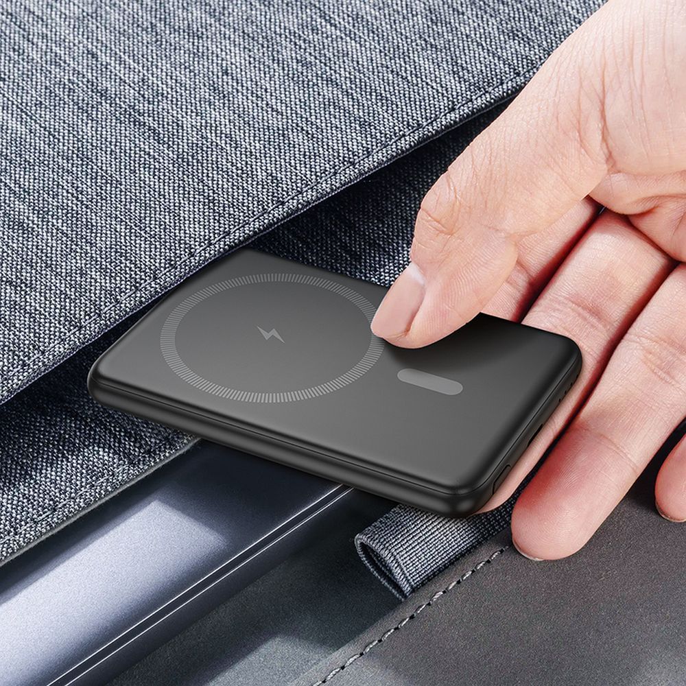Externe Batterie HOCO Wireless J140A, 5000mAh, 20W, PD + QI, 1 x USB-C, Schwarz