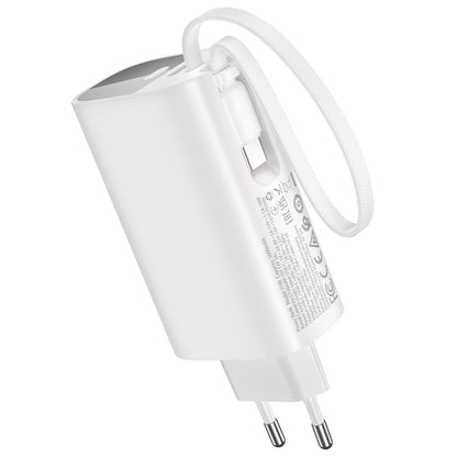 HOCO J148 2-in-1-Powerbank, 5000 mAh, 20 W, PD, 2 x USB-C, Weiß