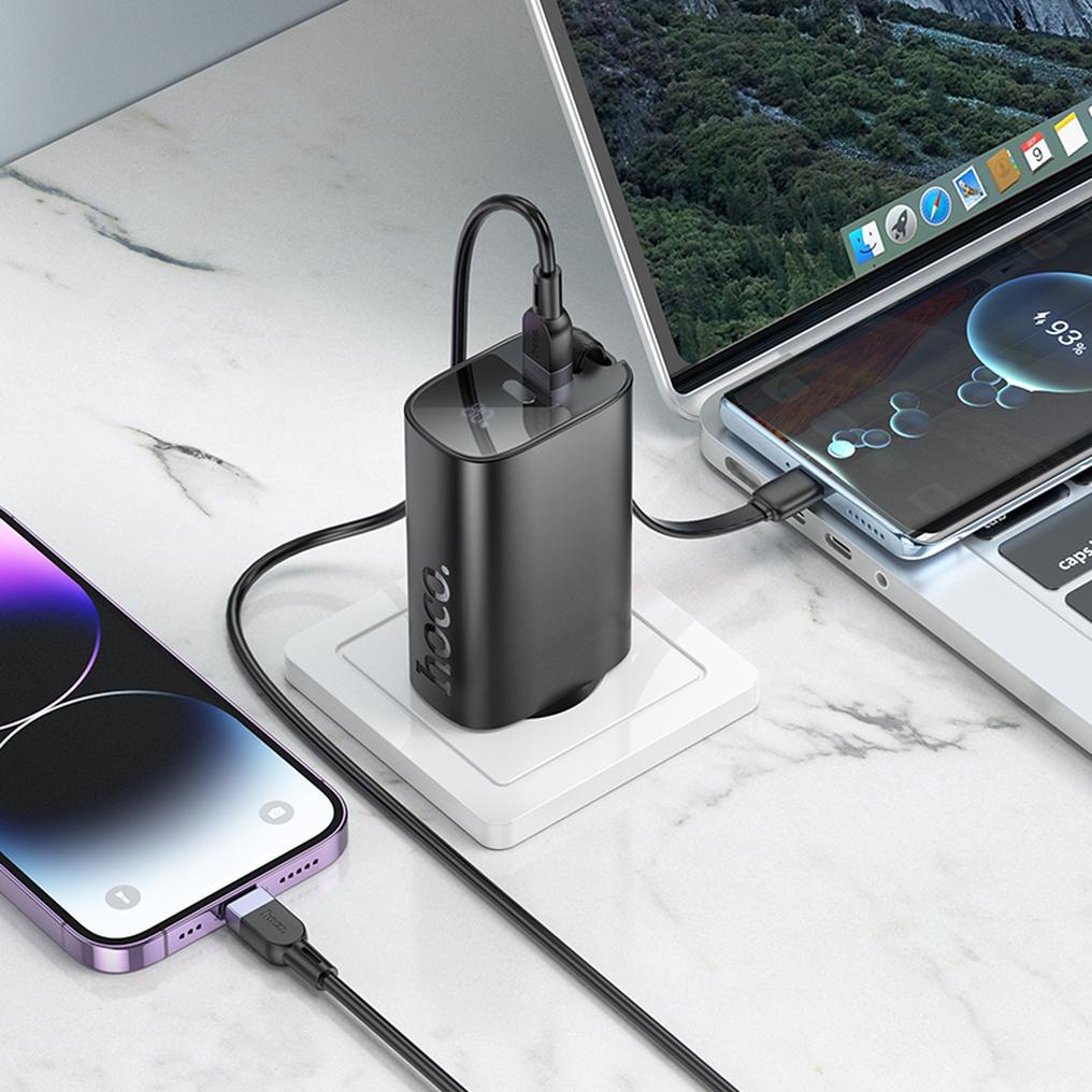 HOCO J148 2-in-1 Power Bank, 5000mAh, 20W, PD, 2 x USB-C, Black