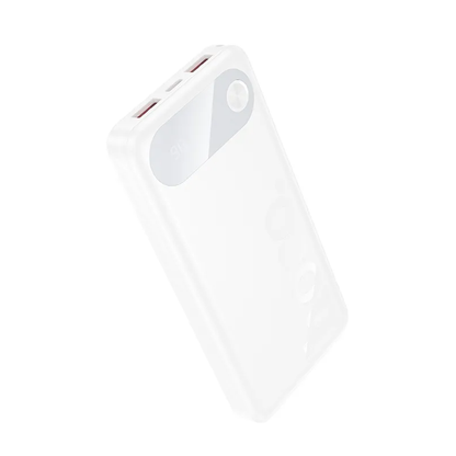 Externe batterij HOCO J154, 10000mAh, 22,5W, QC + PD, 1 x USB-C - 2 x USB-A, Wit