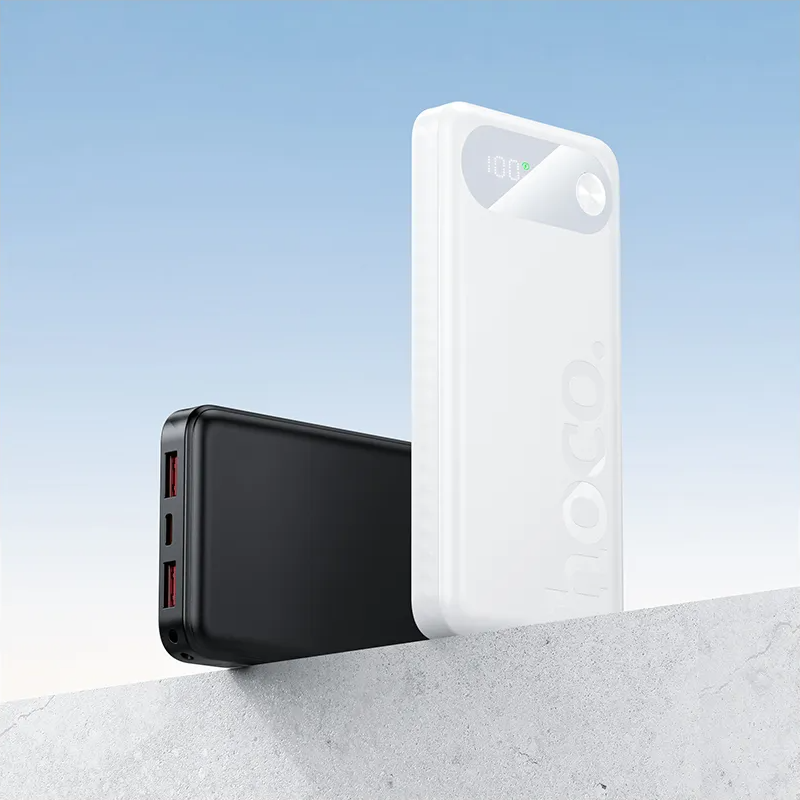 Externe batterij HOCO J154, 10000mAh, 22,5W, QC + PD, 1 x USB-C - 2 x USB-A, Wit