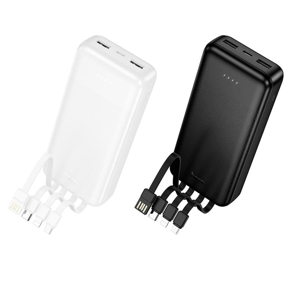 HOCO J163A powerbank, 20000 mAh, 10 W, 1 x Lightning - 1 x microUSB - 1 x USB-C - 2 x USB-A, zwart