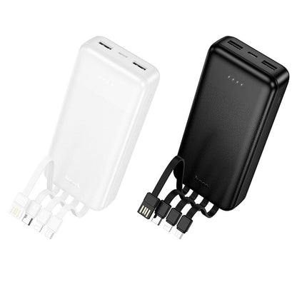 HOCO J163A powerbank, 20000 mAh, 10 W, 1 x Lightning - 1 x microUSB - 1 x USB-C - 2 x USB-A, zwart
