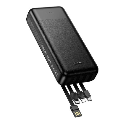 HOCO J163A powerbank, 20000 mAh, 10 W, 1 x Lightning - 1 x microUSB - 1 x USB-C - 2 x USB-A, zwart