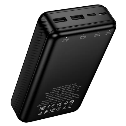 Batterie Externe HOCO J165A, 20000mAh, 10W, 2 x USB-A, Noire