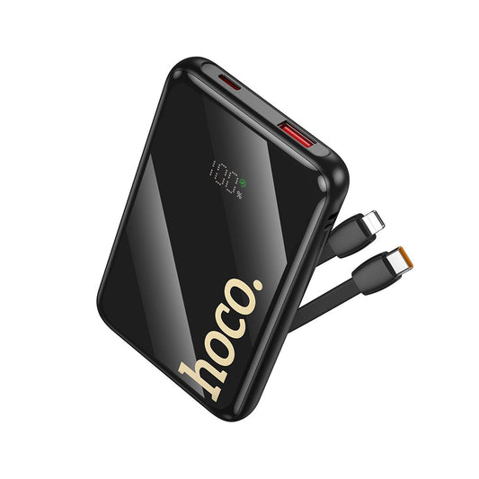 Externe batterij HOCO Q37, 10000mAh, 22,5W, QC + PD, 1 x Lightning - 1 x USB-A - 2 x USB-C, Zwart