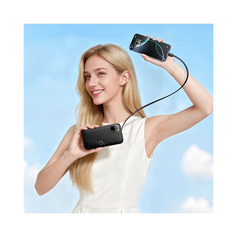 Batterie Externe HOCO Q51, 10000mAh, 20W, PD, 2 x USB-C, Noire