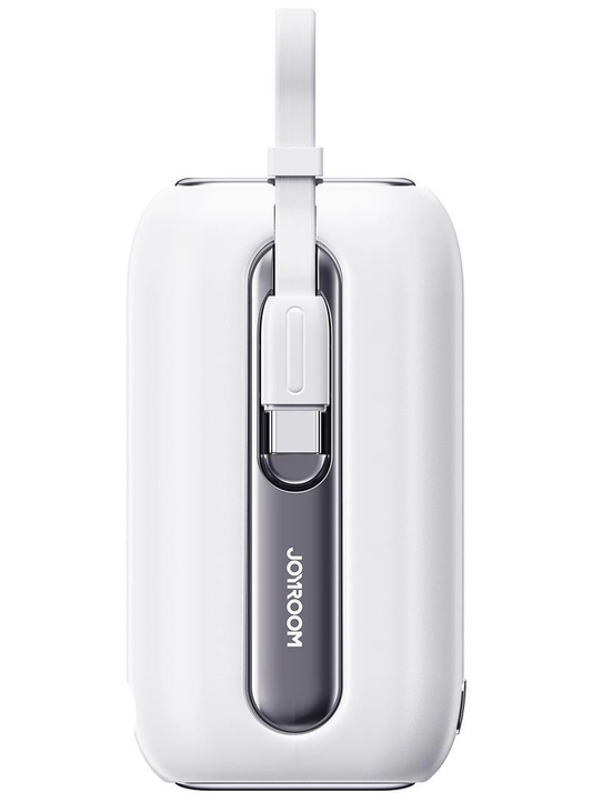 Joyroom Colorful Series JR-L012 External Battery, 10000mAh, 22.5W, QC + PD, 1 x Lightning - 2 x USB-C, White
