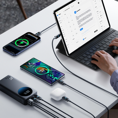 Joyroom JR-PBF02 Pro Externe Batterij, 20000mAh, 45W, QC + PD, 2 x USB-A - 2 x USB-C, Zwart