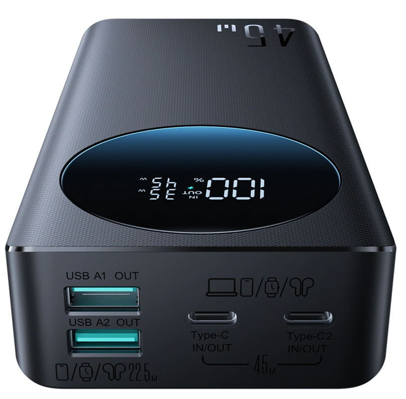 Joyroom JR-PBF02 Pro Externe Batterij, 20000mAh, 45W, QC + PD, 2 x USB-A - 2 x USB-C, Zwart