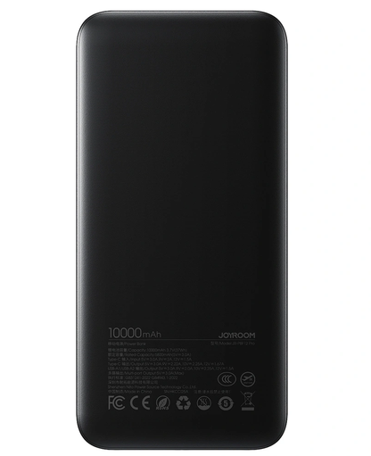 Batterie Externe Joyroom JR-PBF12 Pro, 10000mAh, 22,5W, QC + PD, 1 x USB-C - 2 x USB-A, Noire