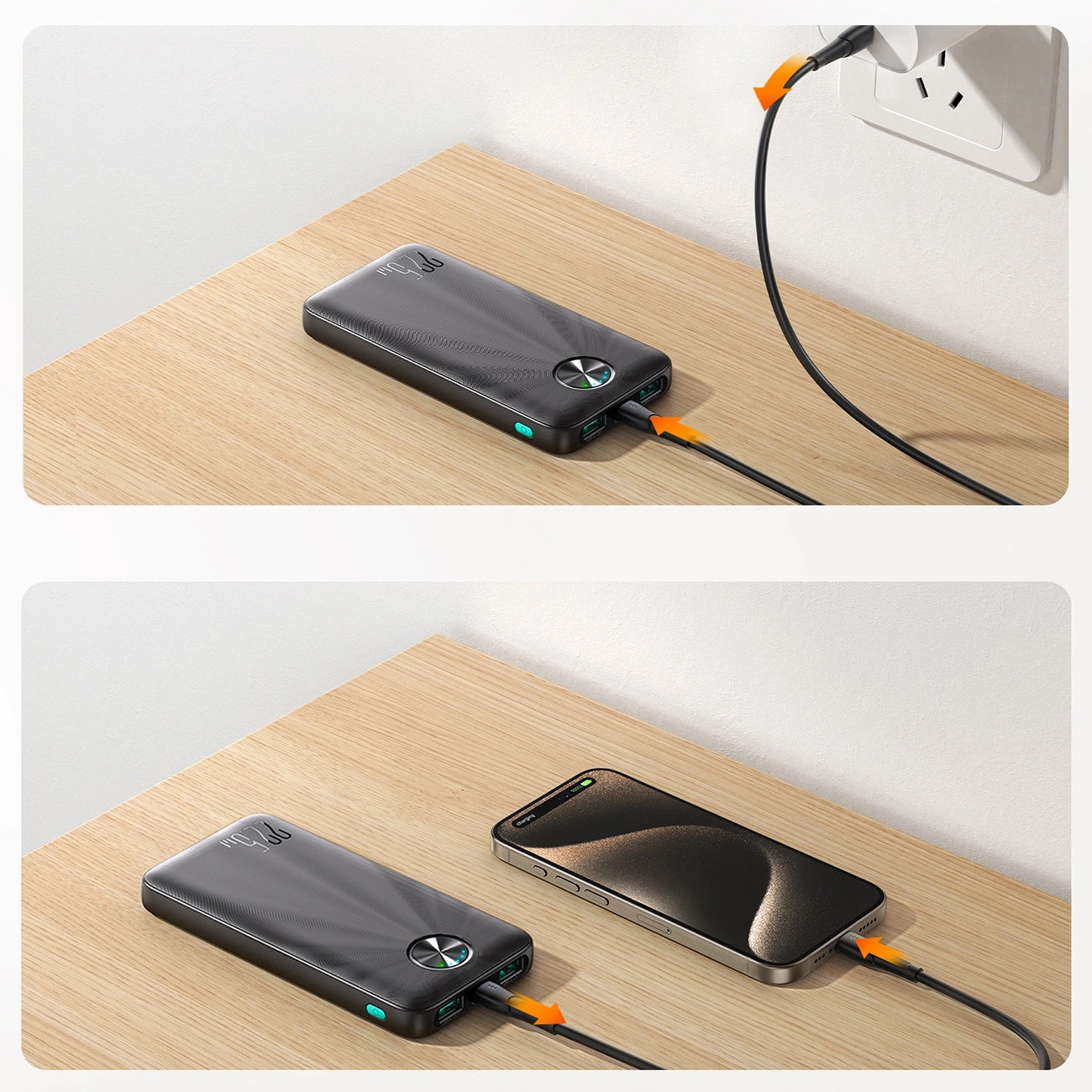 Externe batterij Joyroom JR-PBF15, 10000mAh, 22,5W, QC + PD, 1 x USB-C - 2 x USB-A, Zwart 