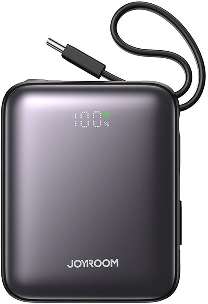Joyroom JR-PBF27 External Battery, 10000mAh, 22.5W, QC + PD, 1 x Lightning - 2 x USB-C, Black