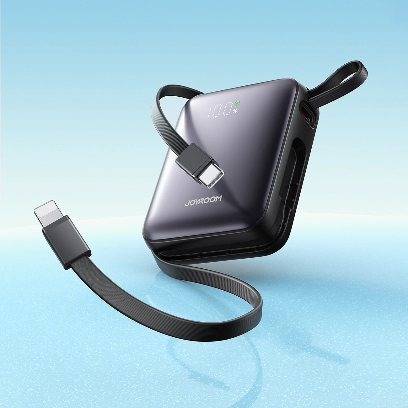 Joyroom JR-PBF27 External Battery, 10000mAh, 22.5W, PD, 1 x Lightning - 2 x USB-C, Black