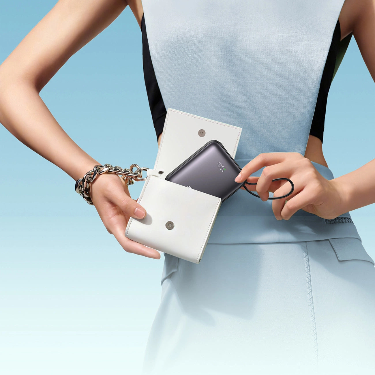 Joyroom JR-PBF27 External Battery, 10000mAh, 22.5W, PD, 1 x Lightning - 2 x USB-C, Black