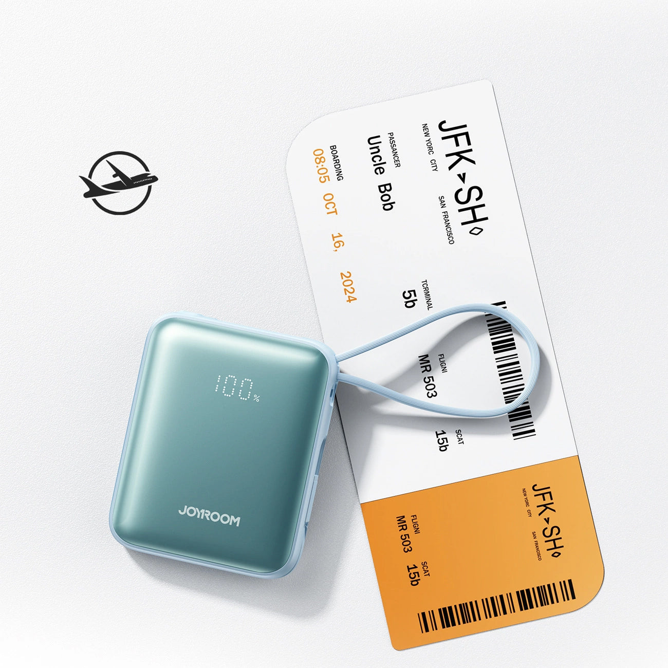 Batterie Externe Joyroom JR-PBF27, 10000mAh, 22.5W, PD, 1 x Lightning - 2 x USB-C, Bleue