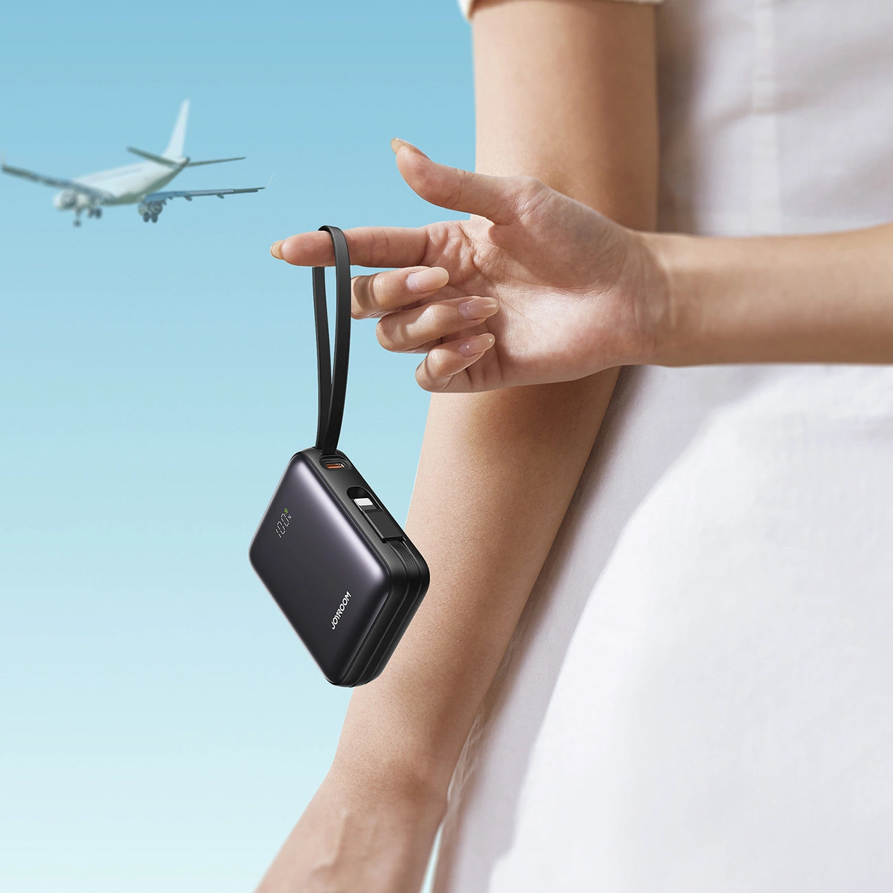 Joyroom JR-PBF27 External Battery, 10000mAh, 22.5W, PD, 1 x Lightning - 2 x USB-C, Black