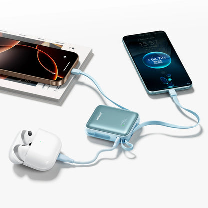 Batterie Externe Joyroom JR-PBF27, 10000mAh, 22.5W, PD, 1 x Lightning - 2 x USB-C, Bleue