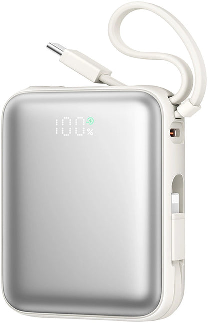 Joyroom JR-PBF27 External Battery, 10000mAh, 22.5W, PD, 1 x Lightning - 2 x USB-C, White