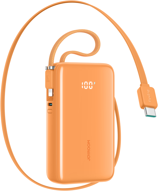 Externe batterij Joyroom JR-PR2L, 10000mAh, 35W, QC + PD, 1 x Lightning - 2 x USB-C, Oranje