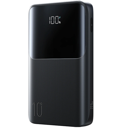 Externer Akku Joyroom JR-QP191, 10000mAh, 22.5W, QC + PD, 1 x USB-A - 2 x USB-C, Schwarz