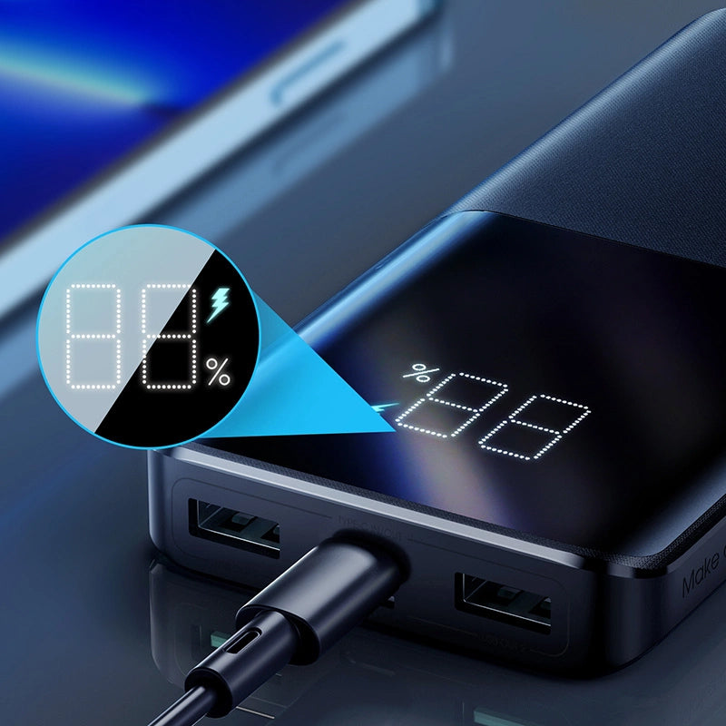 Batterie Externe Joyroom JR-QP191, 10000mAh, 22.5W, QC + PD, 1 x USB-C - 2 x USB-A, Noire