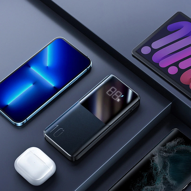 Batterie Externe Joyroom JR-QP191, 10000mAh, 22.5W, QC + PD, 1 x USB-C - 2 x USB-A, Noire