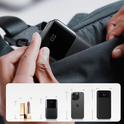 Externer Akku Joyroom JR-QP192, 20000mAh, 22.5W, QC + PD, 1 x USB-A - 2 x USB-C, Schwarz