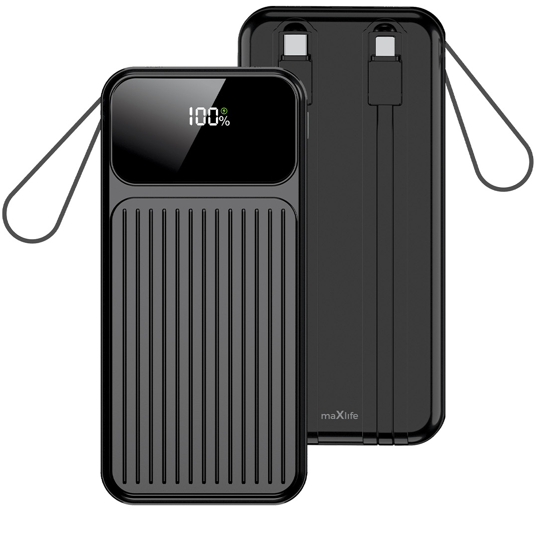 Externe Batterij MaXlife MXPB-06, 10000mAh, 22.5W, QC + PD, 1 x Lightning - 2 x USB-A - 2 x USB-C, Zwart