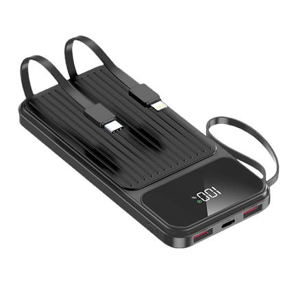 Externe Batterij MaXlife MXPB-06, 10000mAh, 22.5W, QC + PD, 1 x Lightning - 2 x USB-A - 2 x USB-C, Zwart