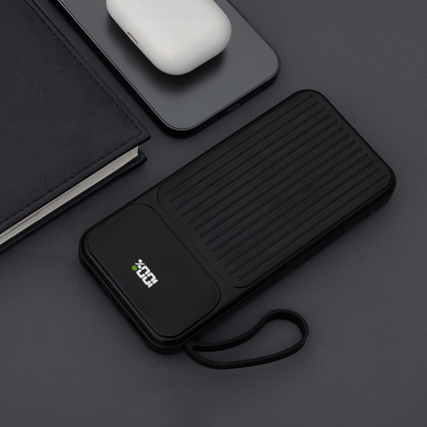 Externe Batterij MaXlife MXPB-06, 10000mAh, 22.5W, QC + PD, 1 x Lightning - 2 x USB-A - 2 x USB-C, Zwart