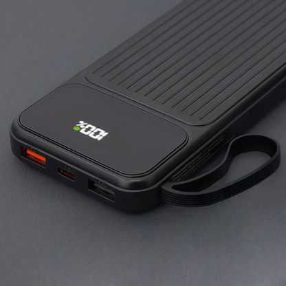 Externe Batterij MaXlife MXPB-06, 10000mAh, 22.5W, QC + PD, 1 x Lightning - 2 x USB-A - 2 x USB-C, Zwart