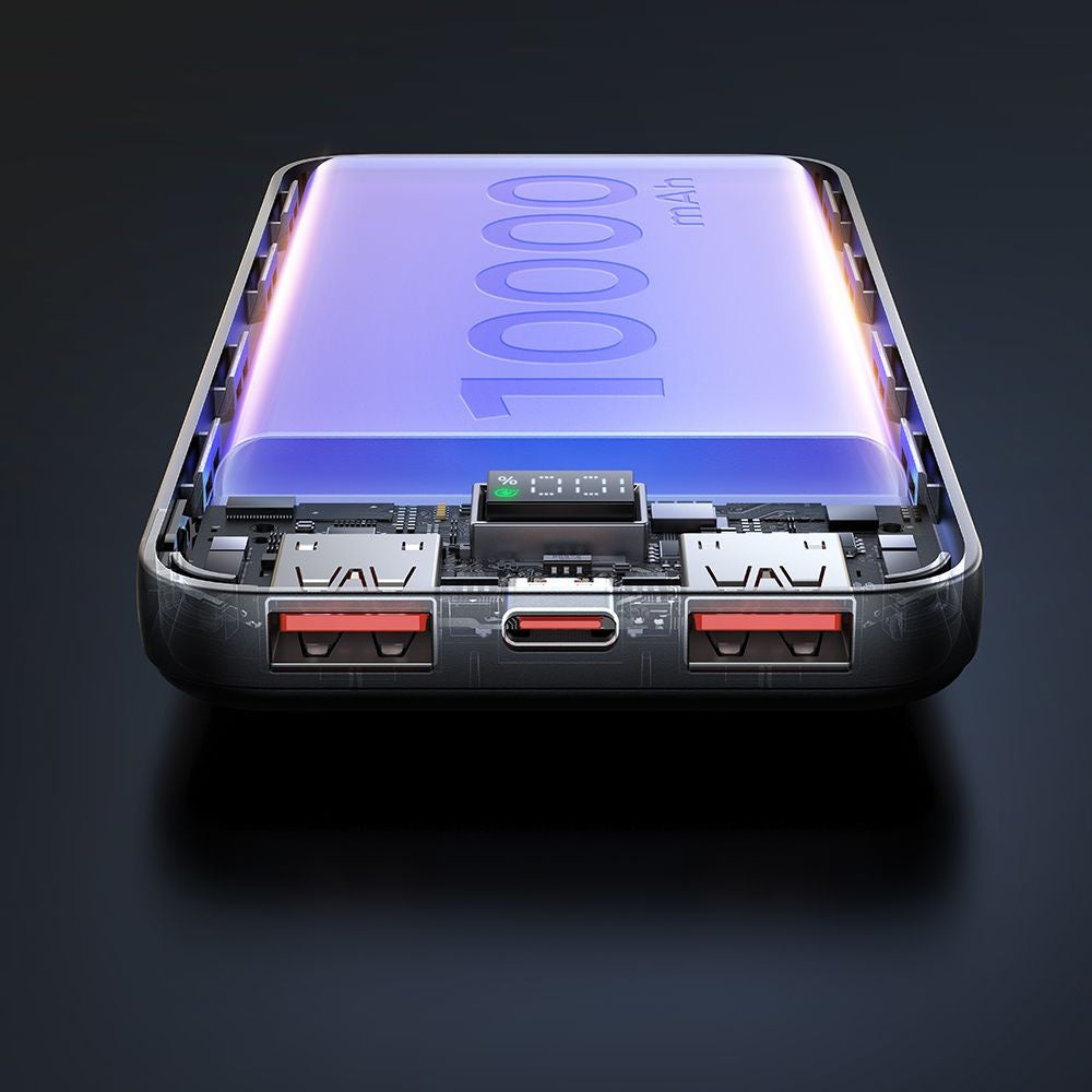 Externer Akku McDodo MC-4220, 10000mAh, 22.5W, QC + PD, 2 x USB-A - 1 x USB-C, Schwarz