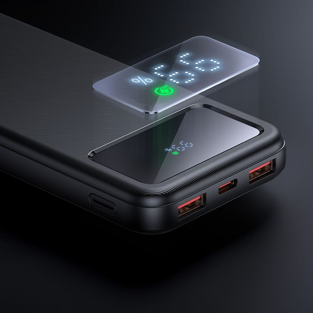 Externer Akku McDodo MC-4220, 10000mAh, 22.5W, QC + PD, 2 x USB-A - 1 x USB-C, Schwarz