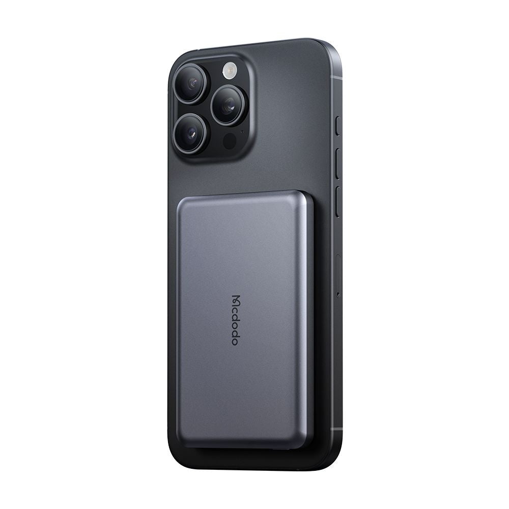 Batterie Externe Sans Fil McDodo MC-4641 Meta, 5000mAh, 20W, PD + FQI, 1 x QI - 1 x USB-C, Noire