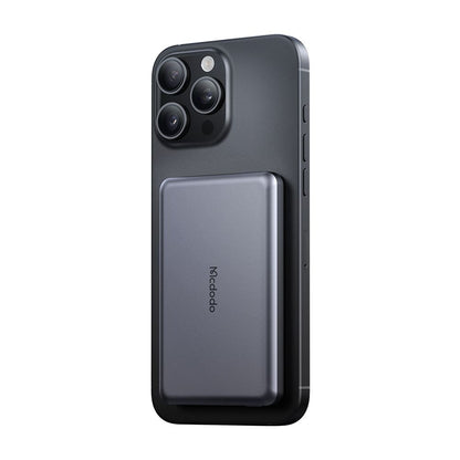 Batterie Externe Sans Fil McDodo MC-4641 Meta, 5000mAh, 20W, PD + FQI, 1 x QI - 1 x USB-C, Noire